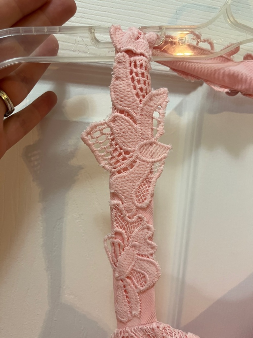 NWT Anthropologie BHLDN pink lace mini dress - STUNNING - Picture 8 of 15